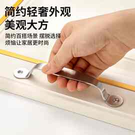 不锈钢门拉手柜门窗把手抽屉明装木门老圆头拉手具实芯拉手简易
