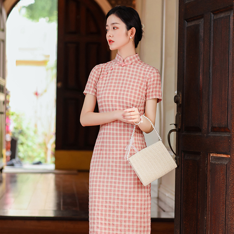 Summer long fashionable lightweight fresh cheongsam