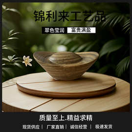厂家直售绿檀雕刻金元宝手把件实木元宝摆饰办公室书桌面装饰盘玩
