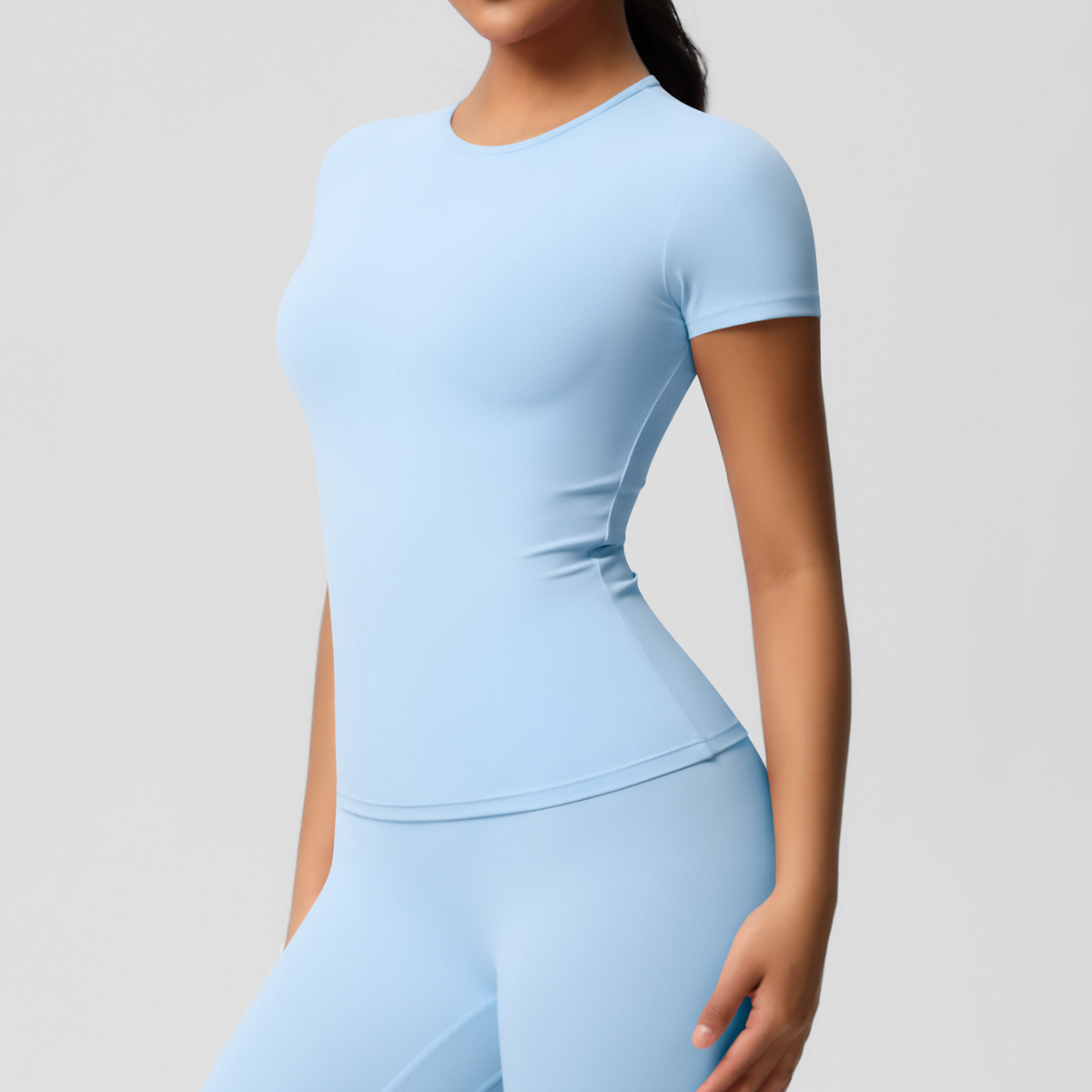 95g Weight Short Sleeve Sleeve Length Nylon, Spandex Fabric Type Regular Top Length T-shirt Tops Type Fitness, Yoga, Running Occasion Round Neck Neckline Solid Color Pattern Sport Style Style S, XL Size Sport Style Solid Color Nylon Spandex Round Neck Active Tops T-shirt 58