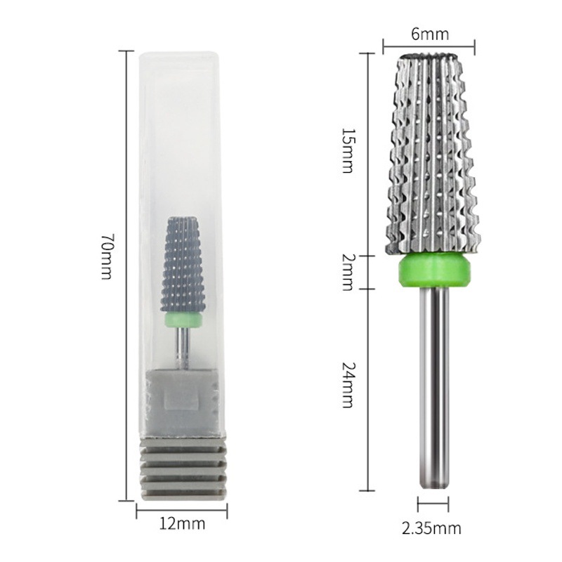 Nueva manicura cinco en uno de acero de tungsteno de molienda de la cabeza rápida de esmalte de uñas Gel removedor exfoliante izquierda y derecha universal de cinco en uno