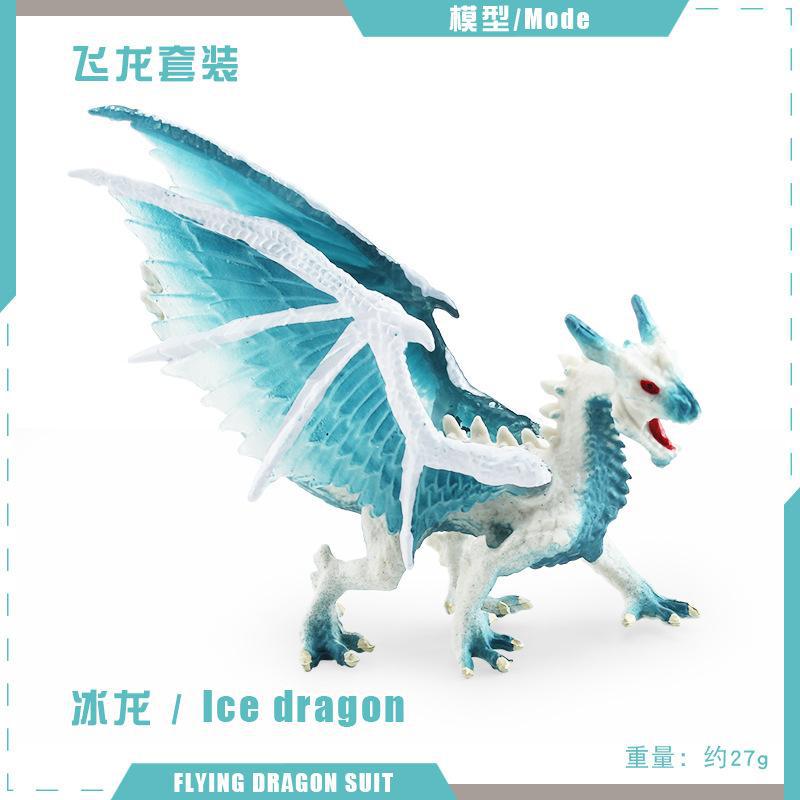Exportación transfronteriza simulación de mitología occidental dragón modelo dragón de hielo dragón de acero fuego águila lobo dragón adornos estáticos de escritorio