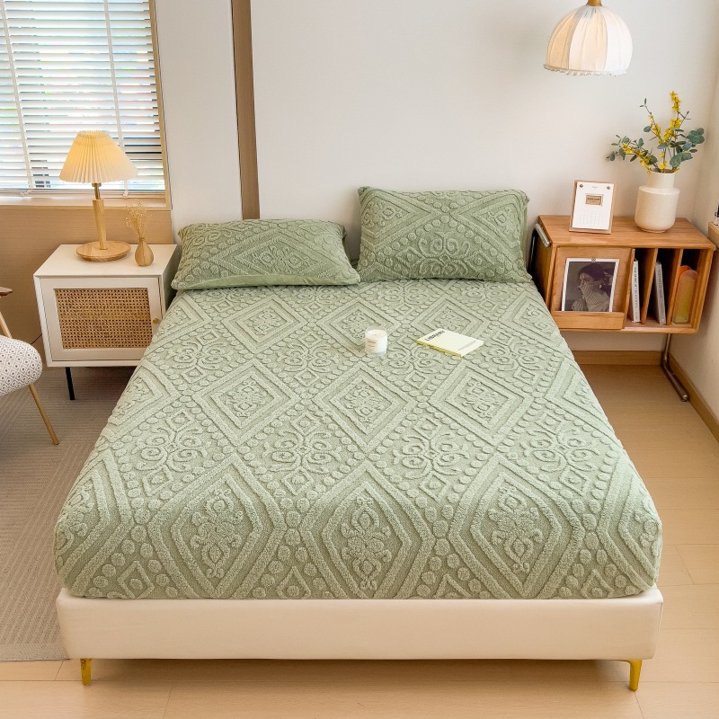 Cross-border three-dimensional cut flower tower velvet bed hat Simmons bedspread protective cover dust cover mattress double bed bag wholesale