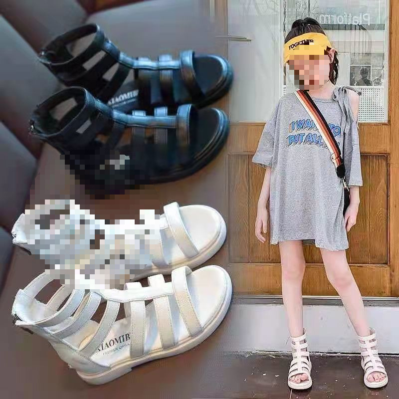 女の子サンダル子供靴 2025 夏の新しい女の子ビーチシューズ中型および大型子供プリンセスシューズファッショナブルなソフトソールトレンド|undefined