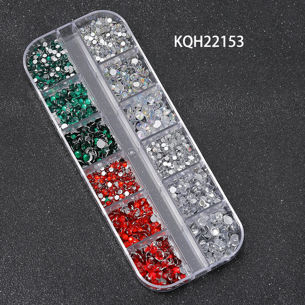 Joyas de uñas calientes transfronterizas ins12 rejilla amor estrella resina vidrio de forma especial diamante etiqueta de uñas diamante nail