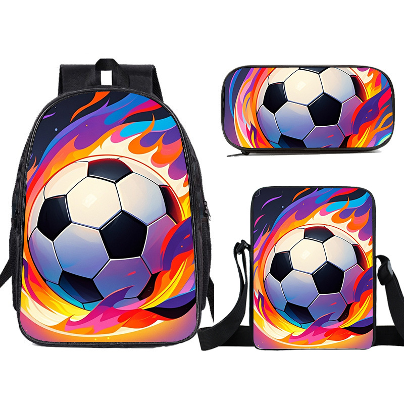 Mochila de fútbol para estudiantes de primaria, bolsas de bolsillo simples, mochila infantil de gran capacidad, mochila impresa D-Made
