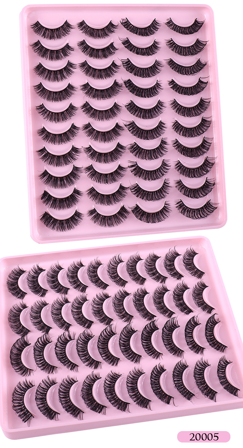 Artificial Fiber Material Casual Solid Color Artificial Fiber False Eyelashes 1 Piece