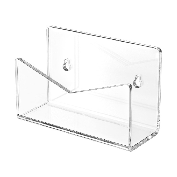 办公桌面信件夹 透明 白色 黑色亚克力收纳夹 遥控器置物架