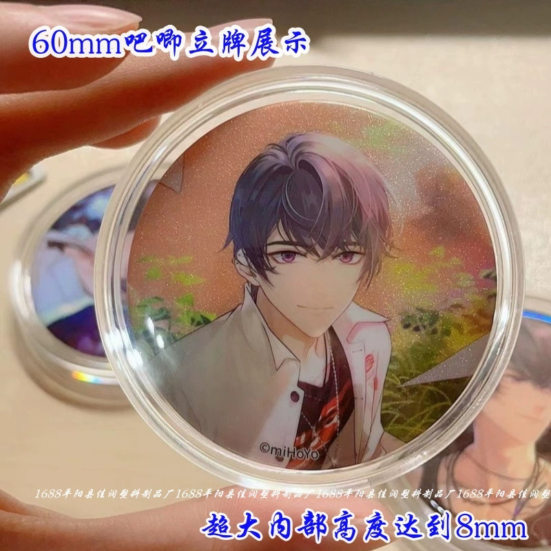 Storage box, protective case, transparent stand, badge, 58mm
