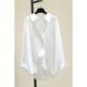 Women's Korean-style Loose Casual Thin Shirt Long-sleeved White Shirt for Summer
