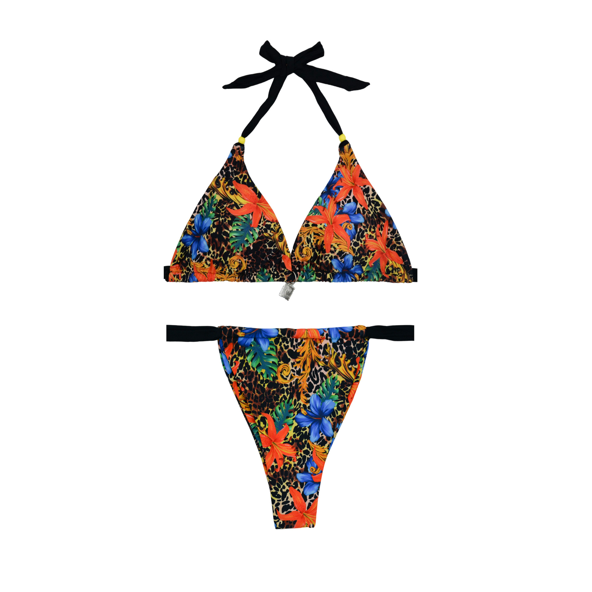 Sexy zweiteiliger Bikini im europäisch-amerikanischen Stil, Spa-Badeanzug für Damen, ohne Bügel, mit Brustpolster, normale Größe_voghion.com