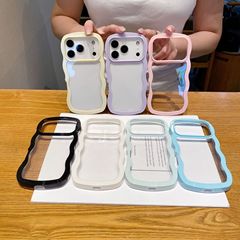 糖果色波浪边框二合一适用iPhone17pro max苹果16手机壳14/15透明