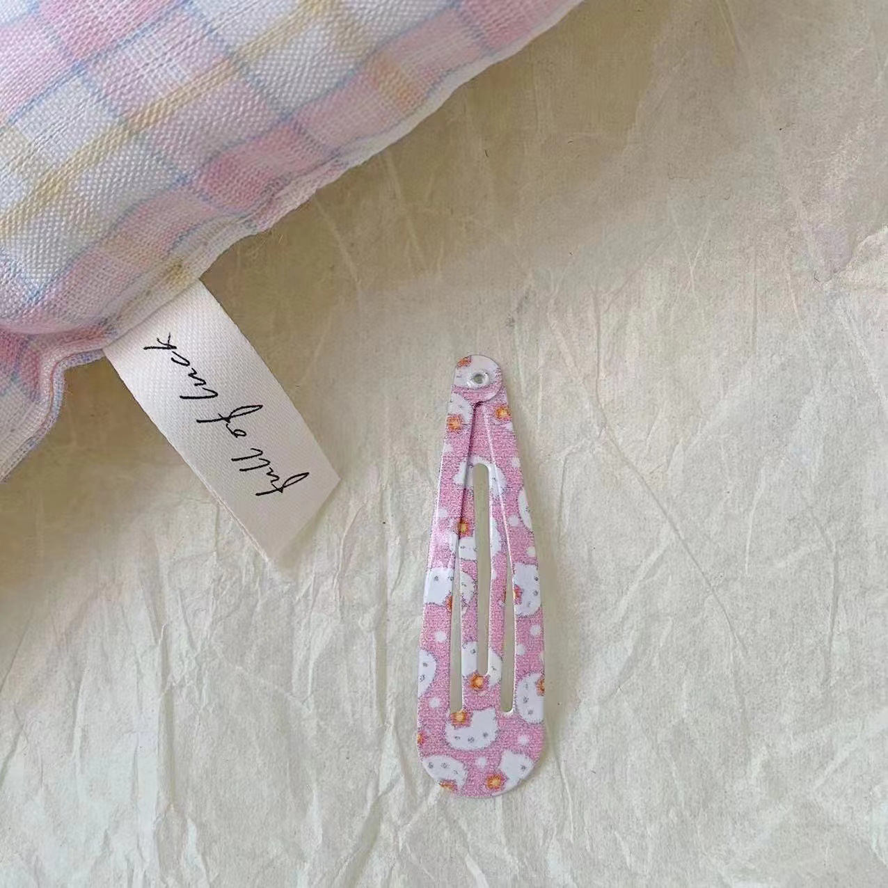 Clipper de pelo lindo gato KTbb japonés dulce estudiante chica Liuhe clipper de dibujos animados universal tocado de mujer un yuan