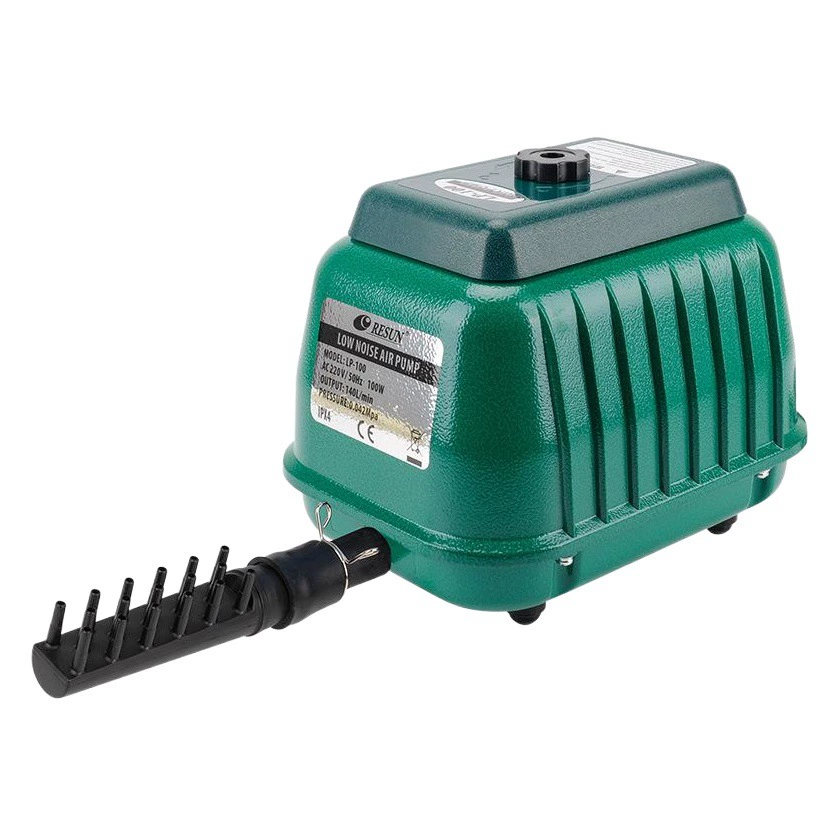 Насос для оксигенации аквариума Nisshin LP100, высоконапорный, малошумный, для аквариумов и морского хозяйства.