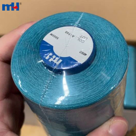 Mengheng MH, excedentes de comercio exterior, 50% de descuento, hilo de coser de poliéster de fibra corta 40S/2, 5000 yardas, personalizado