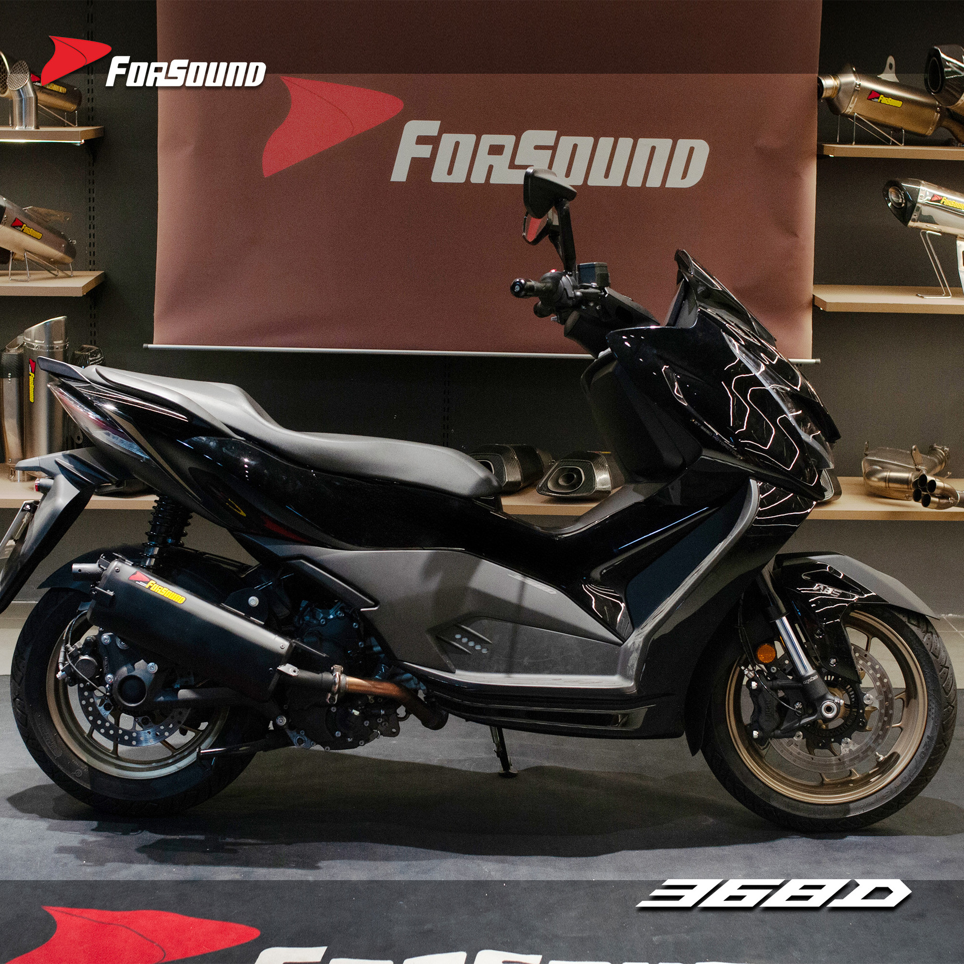 Suitable for ZONTES 368D modified original appearance motorcycle exhaust pipe tail section, direct connection, non-destructive installation
