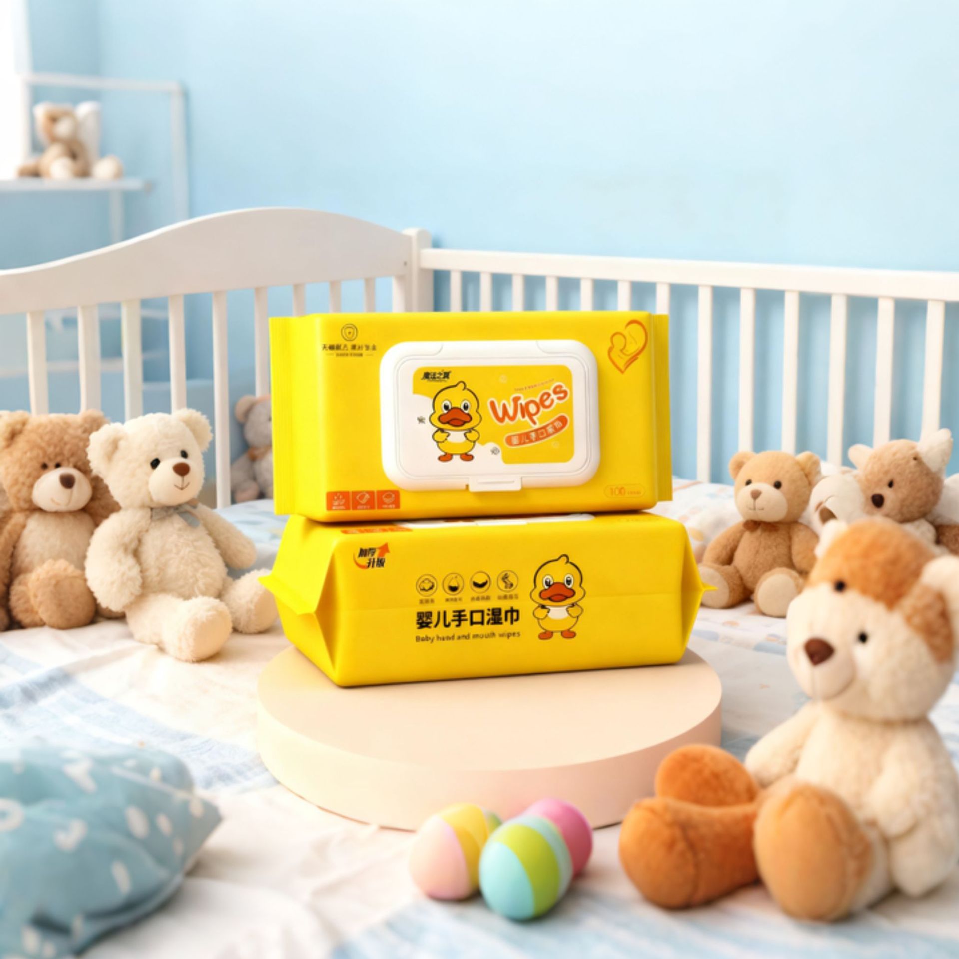 Magic Wings Little Yellow Wet Wipes for Infants and Toddlers Hand and Mouth Special Wet Wipes Yellow Duck Baby Affordable Children's Cover