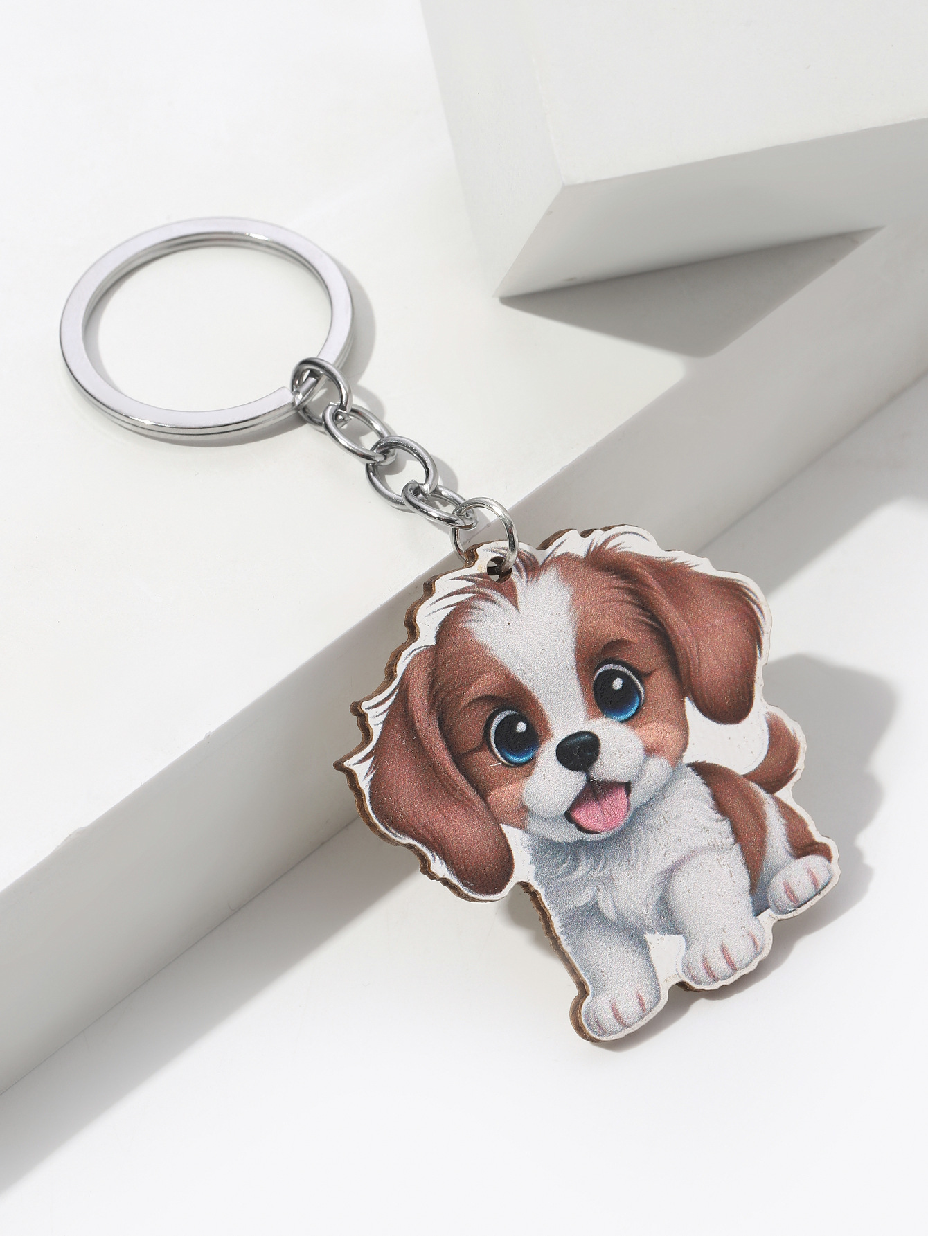 9g Weight Keychain Classification Daily Occasion Wood Material Dog Pattern Unisex Gender Cute Style Cute Dog Wood Unisex Keychain 10