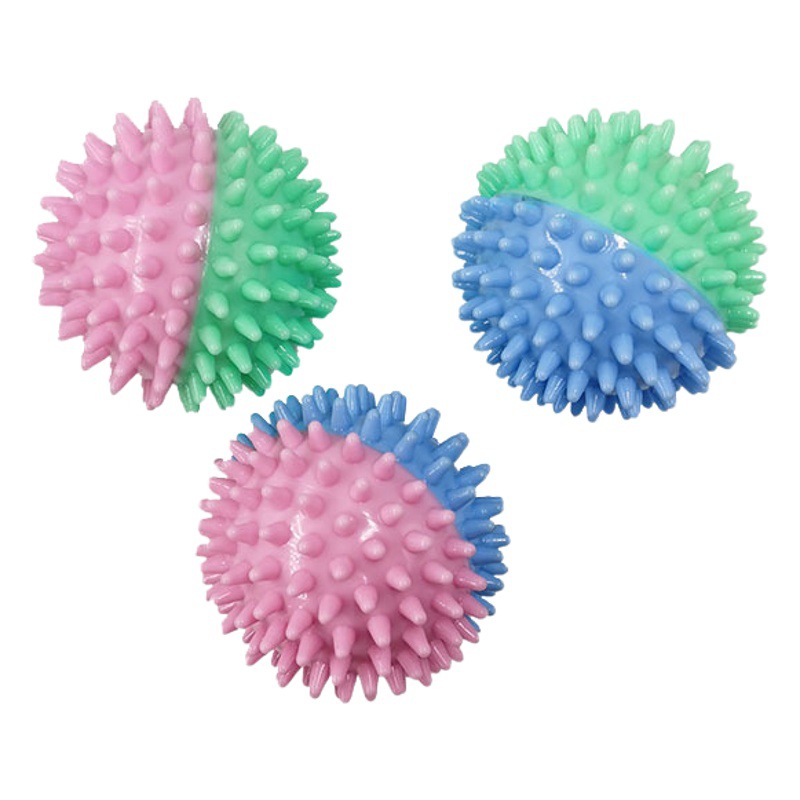 Suministros para mascotas transfronterizos Bola de juguete de sonido bola elástica resistente a la mordedura de perro mediano y grande juguete de mordedura de perro TPR bola espina