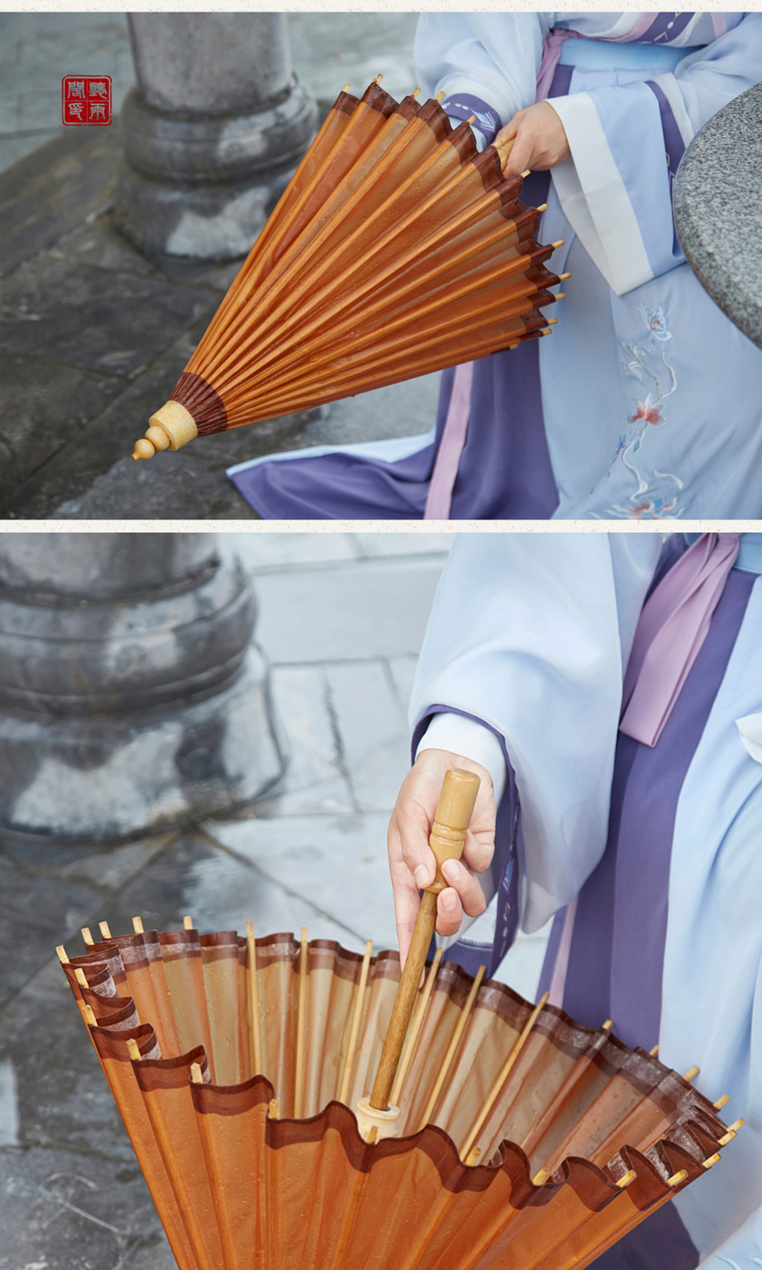 古风油纸伞手工古代伞防雨防晒古装伞汉服伞道具男女实用仿古雨伞-阿里巴巴