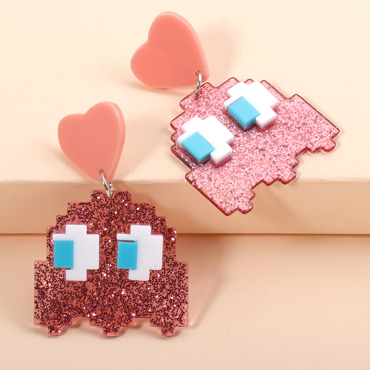 Acrylic Cute Little Monster Pendant Earrings display picture 4