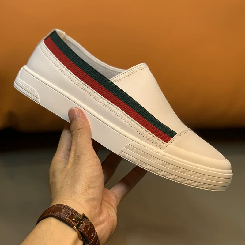 Производители напрямую поставляют мужскую обувь европейской станции белые кожаные ботинки Lefu мужские маленькие белые ботинки повседневные кроссовки