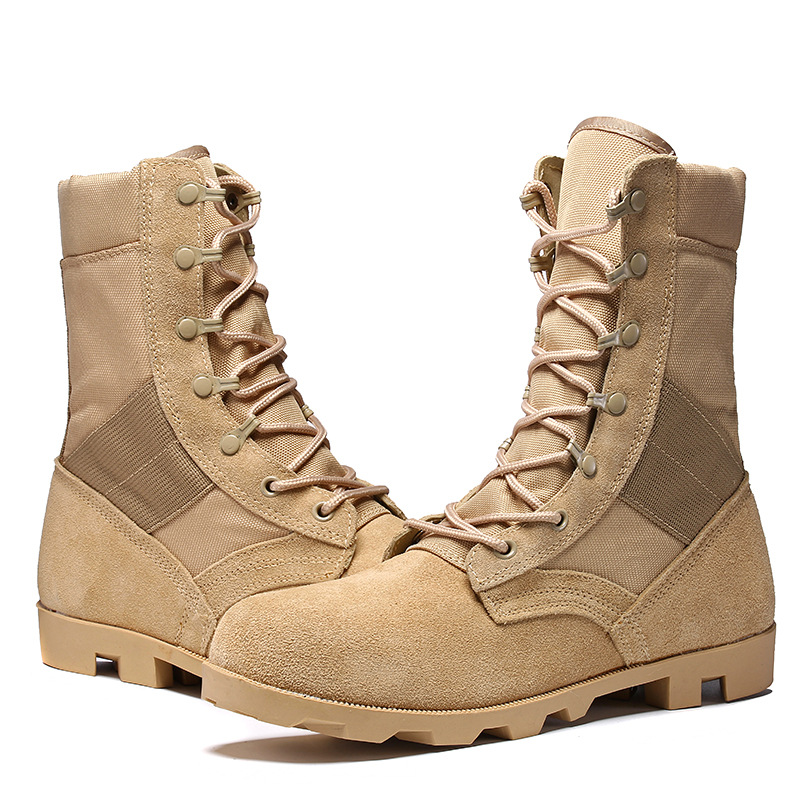 Otoño nuevas botas militares de suela gruesa zapatos deportivos de alto cilindro al aire libre zapatos de montaña zapatos de entrenamiento de montaña zapatos de senderismo