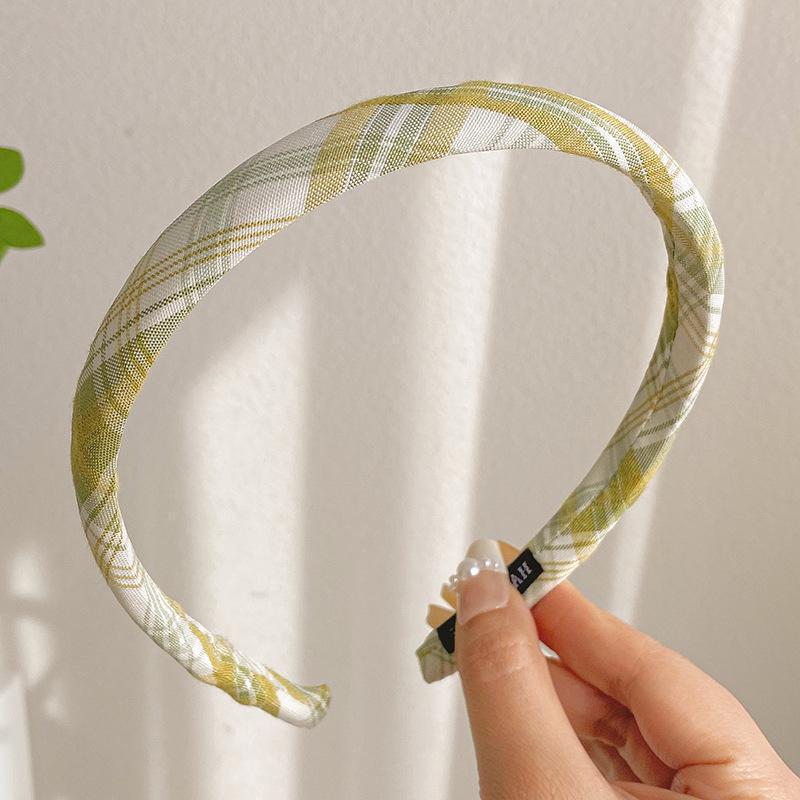 Grass green plaid fine plaid college style