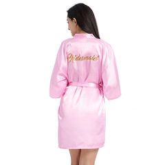 ブライズメイドのウェディングガウン、シルク製ショートカーディガンローブ、ブライズメイドのモーニングローブ、外でも着用可能、エレガントで軽やかな高級感。