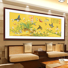 DTB9百蝶圖十字綉2023新款線綉客廳大幅現代名畫手工自己綉花卉滿