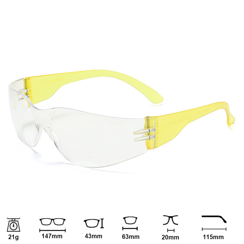 117 gafas transparentes de alta definición gafas de seguridad de trabajo anti-espuma al aire libre experimento antiquímico gafas de soldadura