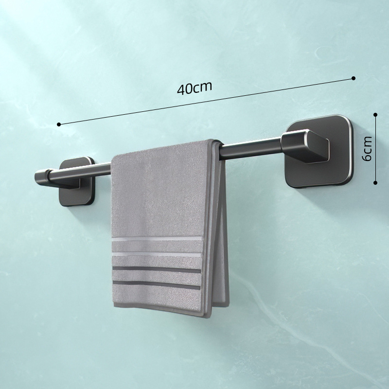 Toallero ponche libre baño doble barra colgante de pared Barra de Toalla baño sola barra de almacenamiento de rack inodoro estante de inodoro