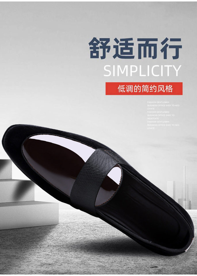 Giày da nam công sở mũi nhọn cổ thấp kiểu xỏ chân, buộc dây thanh lịch — Màu nâu, màu đen chi tiết 2