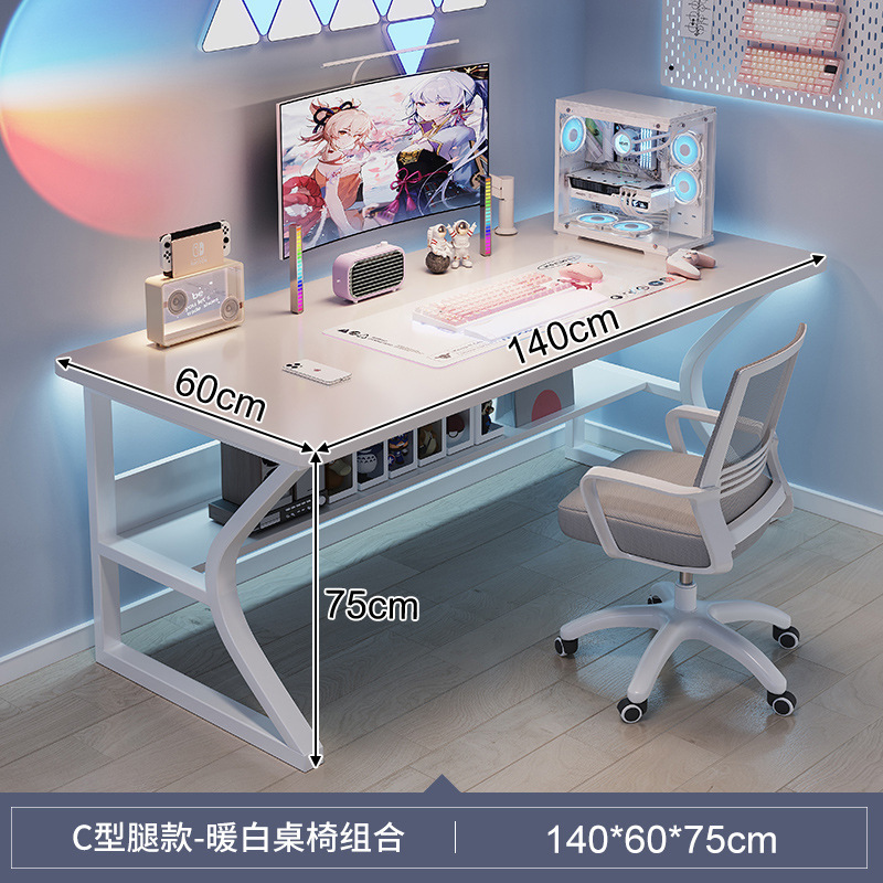 Mesa de dormitorio para niñas, casa de alquiler simple rectangular, escritorio de estudio para el hogar, escritorio para computadora de escritura, banco de trabajo, casa de alquiler