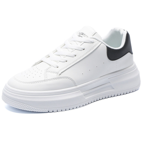 Spring men's shoes new breathable white shoes for men students Korean style trendy versatile thick-soled sports casual board shoes fashionable shoes