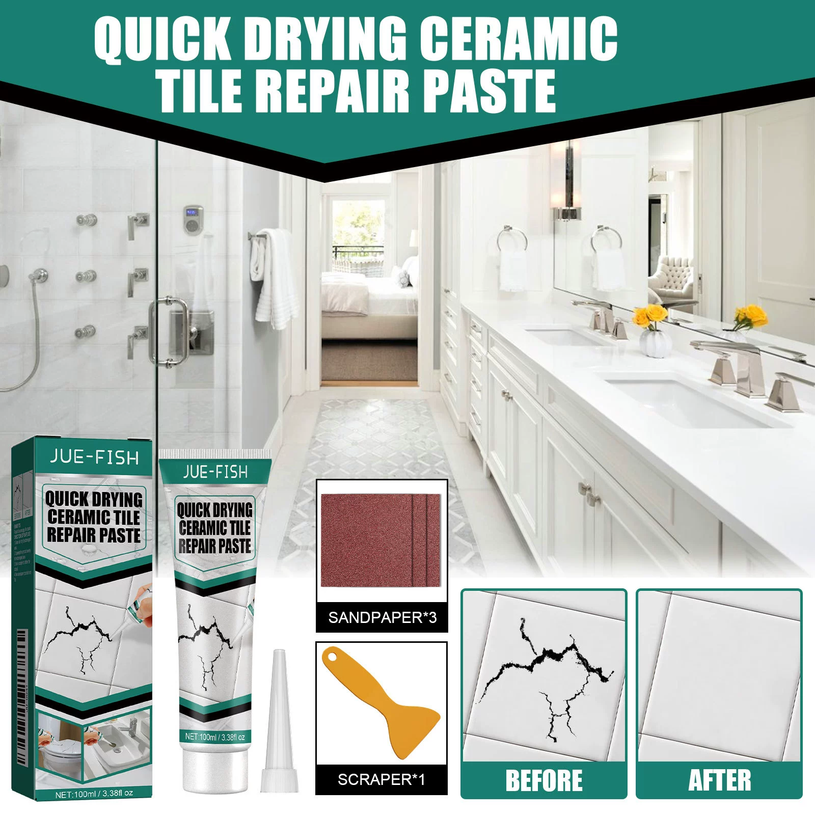 Jue-Fish Ceramic tile repair paste