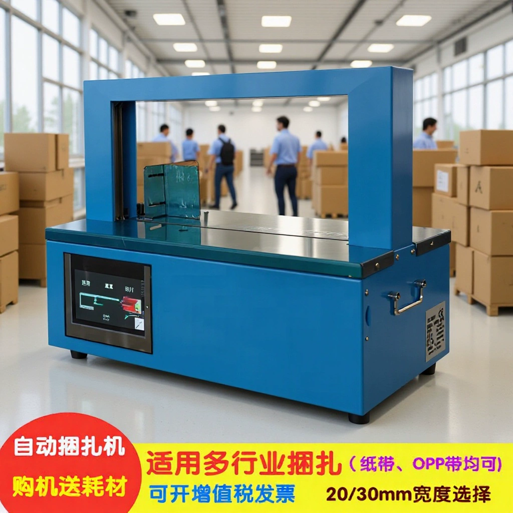 Машина для обвязки пленкой и бумажной лентой, многофункциональная машина для обвязки штор, овощей, картона и картонных коробок, для экспорта.