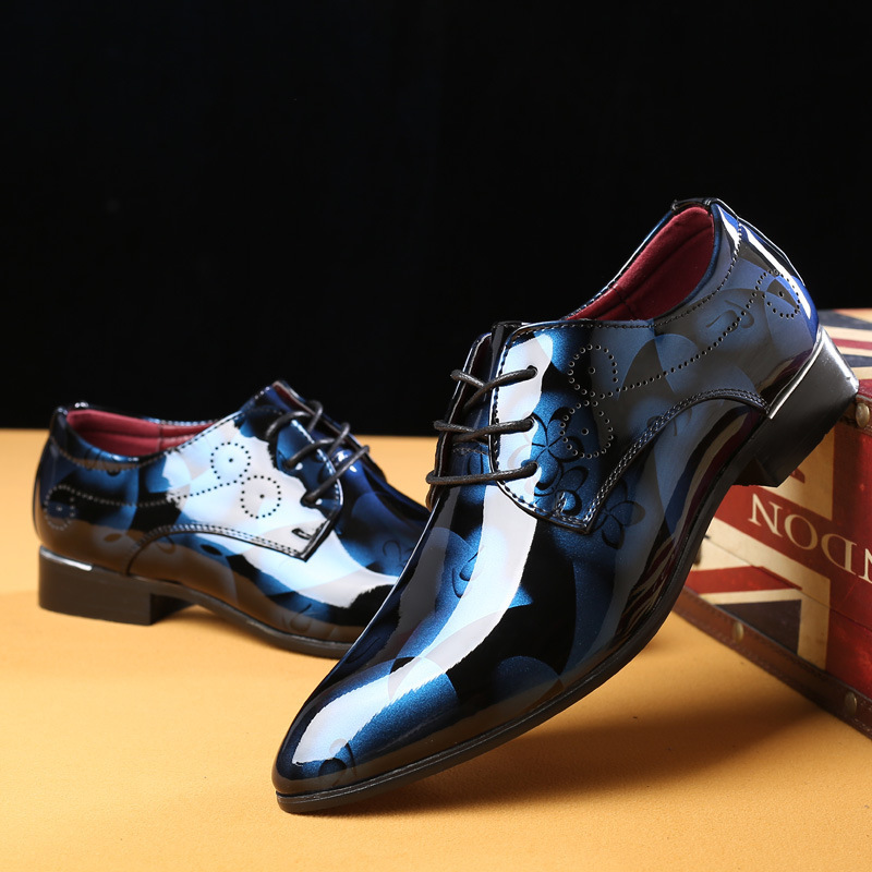 New Pointed Business Men's Leather Shoes Fashion Trend Korean Casual plus size Men's Shoes Cross-border Foreign Trade Shoes Wish