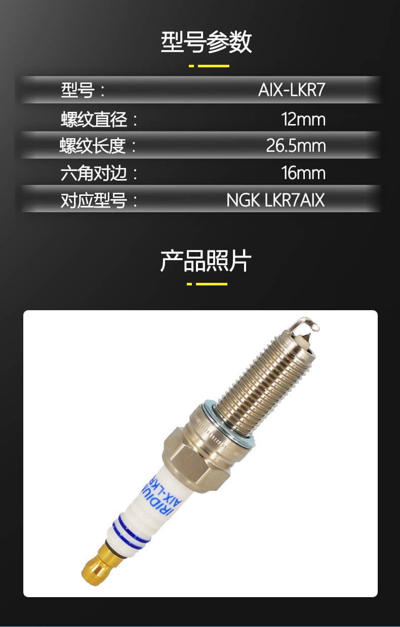 Double Iridium Gold Spark Plug Parts for Cars and Motorcycles, Engine Parts for Great Wall, Changan, Tiida, Jinbei, Dongfeng, Haval, Trumpchi
