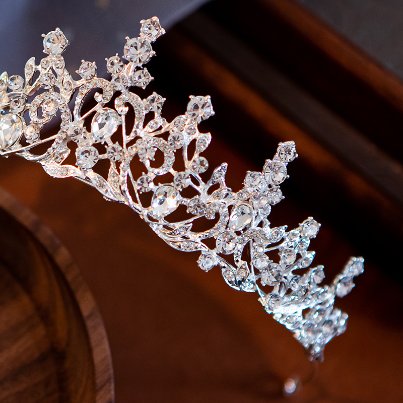Crown Pattern All Seasons Season Bridal Romantic Shiny Women's Crown Alloy Artificial Rhinestones Crown