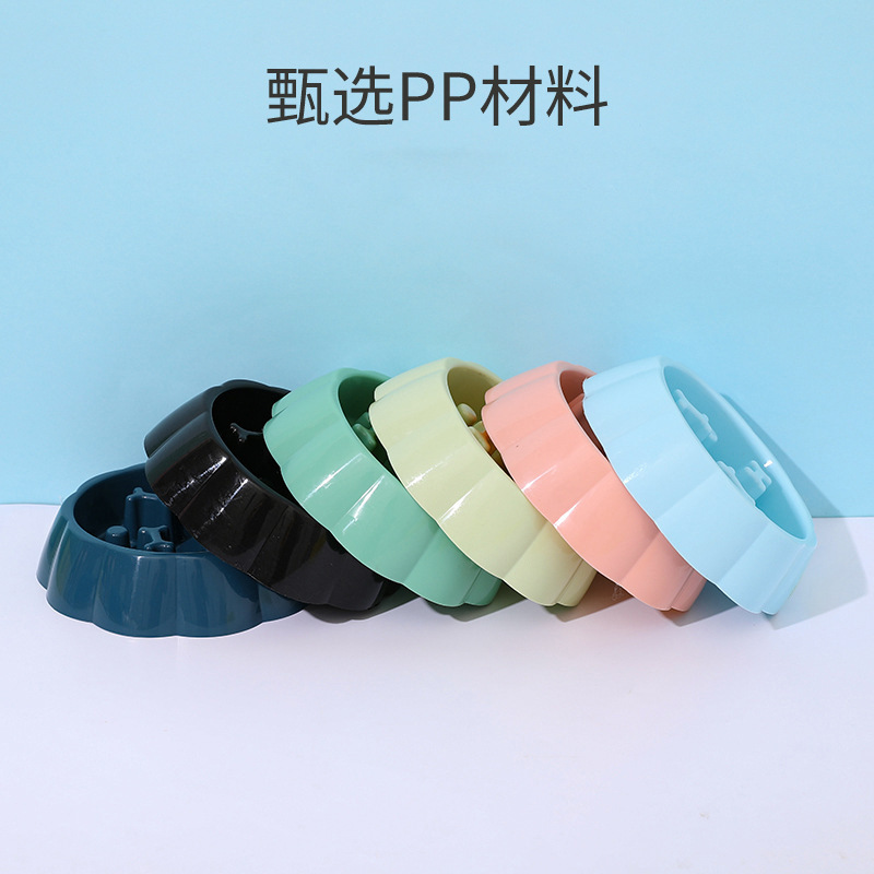 Perro de hueso Slow Food Tazón de fuente de comida para perros Perro Tazón cachorro Slow Food anti-estrangulamiento Tazón de arroz Mascota antidetonante tazón de comida al por mayor