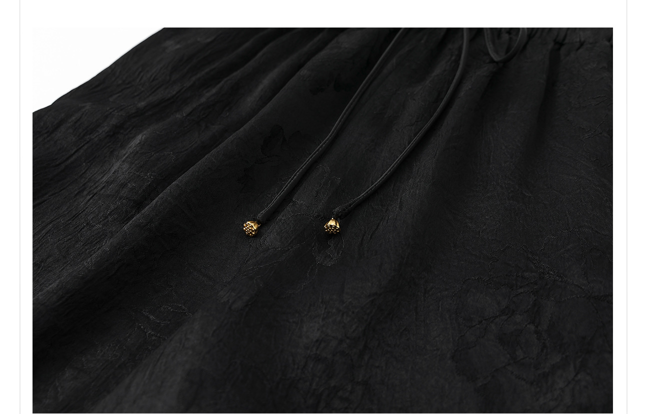 Quần culottes nữ ống rộng chất acetate phong cách Trung Quốc mới — Màu vàng, Màu hồng, Màu trắng chi tiết 22