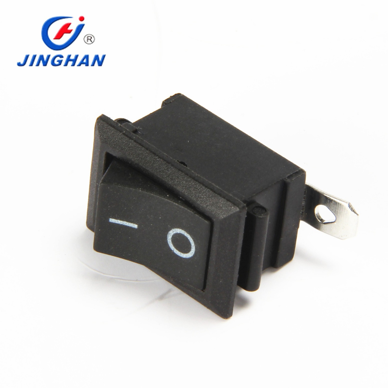 晶瀚 JINGHAN 八字脚船型开关 角磨机开关卡位翘板开关KCD1-116AK