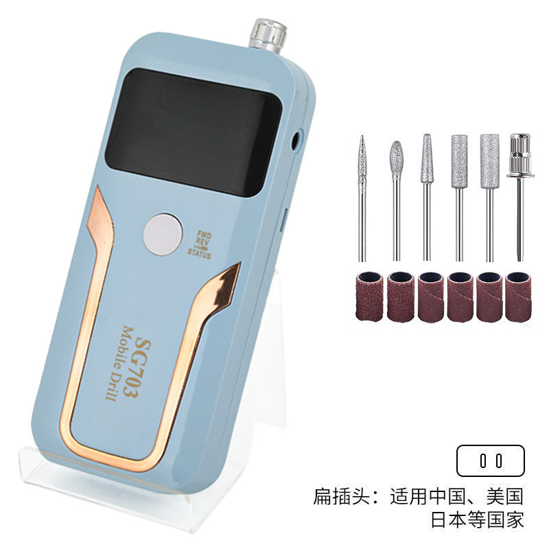 La lijadora de uñas reemplaza el mango de metal 35000RPM rectificador de uñas pulido silencioso y pulido de uñas eléctrico exfoliante