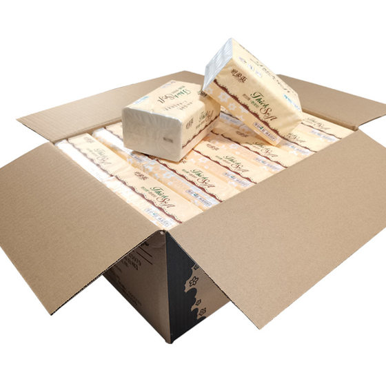 Comfortable and cool 320 logs thick and tough household tissue baby facial tissue 4-layer wet tissue cheap free shipping