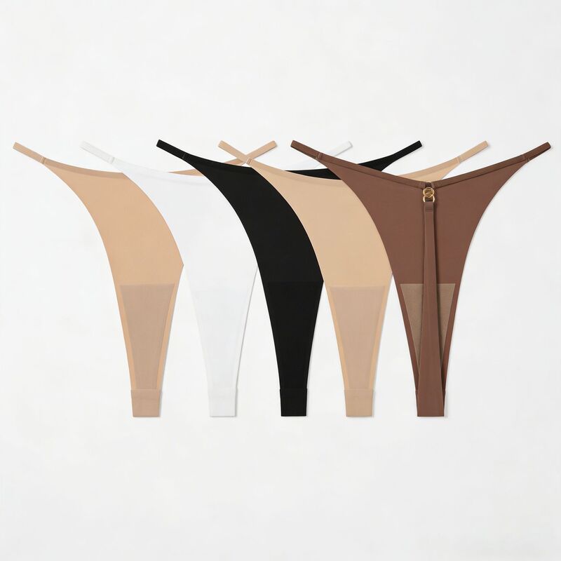 European and American Cross-Border Amazon Ice Silk Seamless Low-Waist Thong Sexy Invisible T-Back Women's Thong Underwear European and American Cross-Border Amazon Ice Silk Seamless Low-Waist Thong Sexy Invisible T-Back Women's Thong Underwear