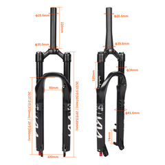 TOSEEK山地車KN34前叉自行車避震氣叉鋁鎂合金肩控鎖死碟剎快拆