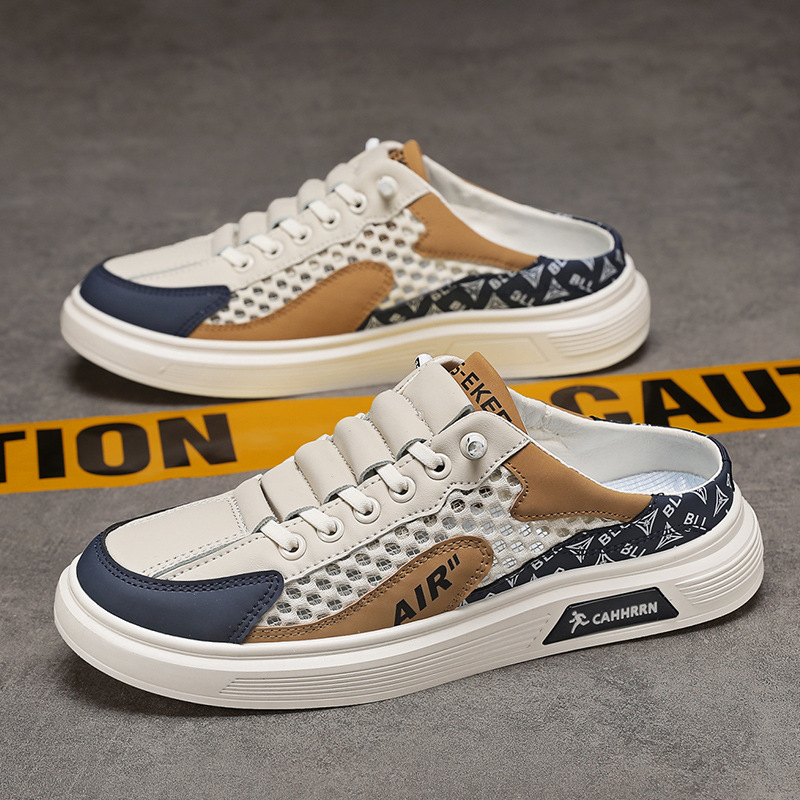 2024 verano nuevo deportivo casual transpirable medio arrastrar un zapato universal zapatos de hombre