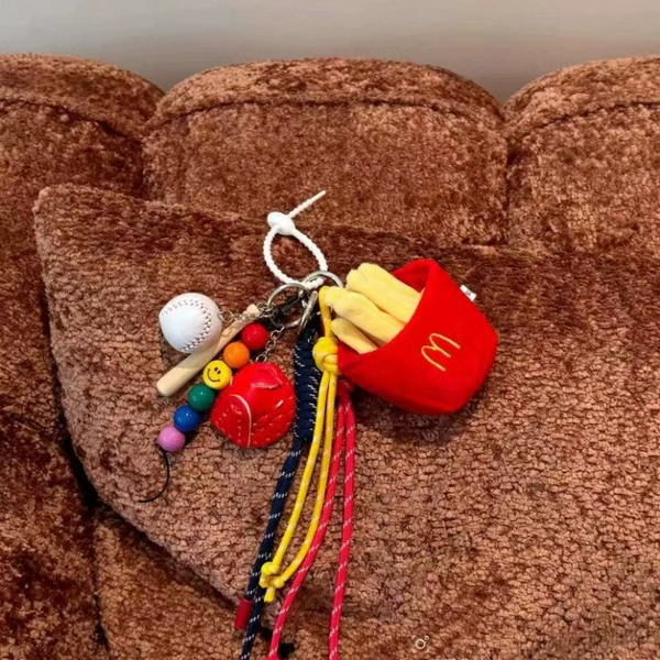 French fries smiley beads m-type pendant