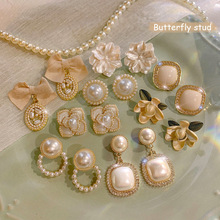 法式复古无耳洞耳夹小众感珍珠耳环夸张耳钉耳饰耳坠耳挂批发